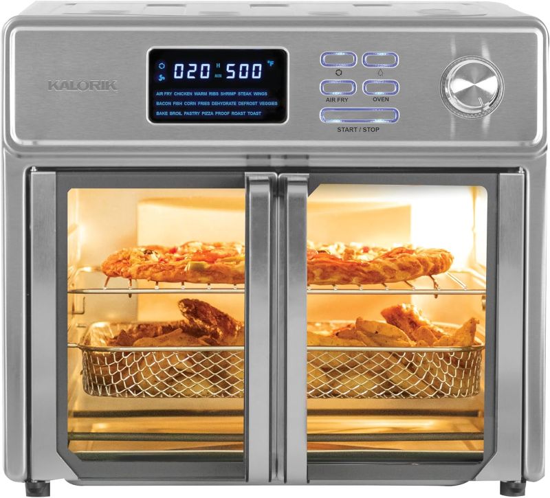 Photo 1 of Kalorik MAXX® Digital Air Fryer Oven, 26 Quart, 10-in-1 Countertop Toaster Oven & Air Fryer Combo-21 Presets up to 500 degrees, Includes 9 Accessories & Cookbook
