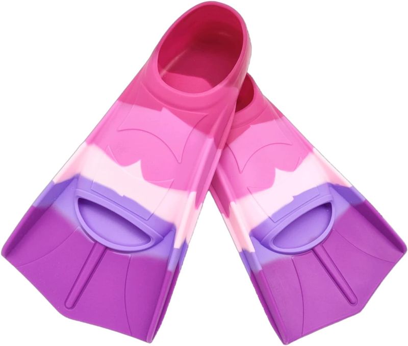Photo 1 of [13] Kids Swim Fins,Comfortable Silicone Flippers for Swimming and Diving,Size Suitable Beginners Kids Girls Boys Adults
