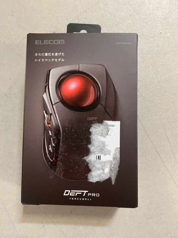 Photo 2 of ELECOM DEFT PRO Trackball Mouse, Wired, Wireless, Bluetooth 3 Types Connection, Ergonomic Design, 8-Button Function, Red Ball, Windows11, MacOS (M-DPT1MRXBK)
