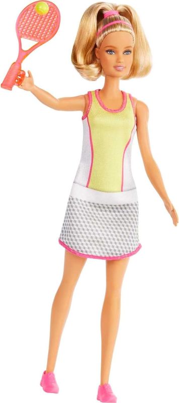 Photo 1 of Barbie Blonde Tennis Player Doll with Tennis Outfit
