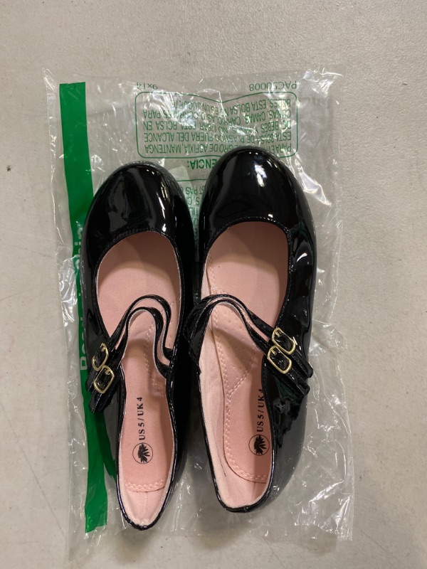 Photo 2 of [5] Girls Dress Shoes Mary Jane Shoes for Girls,Princess Ballet Flats Flower Girl Wedding Party School Shoes
