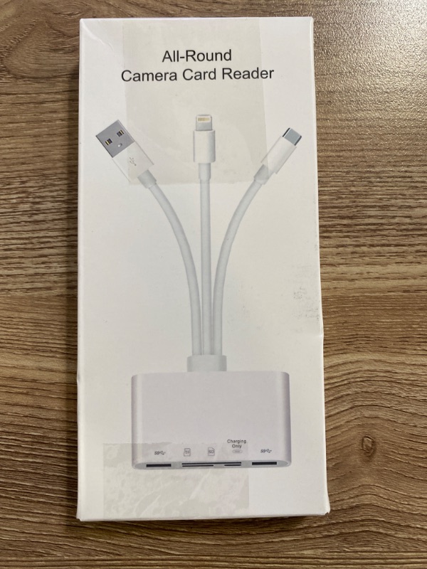 Photo 2 of 5-in-1 Memory Card Reader, USB OTG Adapter & SD Card Reader for i-Phone/i-Pad, USB C and USB A Devices with Micro SD & SD Card Slots, Supports SD/Micro SD/SDHC/SDXC/MMC
