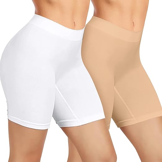 Photo 1 of [s] 2-3 Pack Anti Chafing Shorts Women, Seamless Slip Shorts for Under Dresses, Spandex Bike Shorts for Yoga Workout
