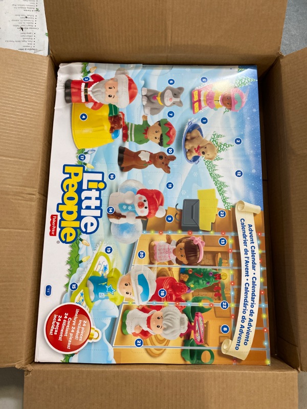 Photo 2 of Fisher-Price Little People Toddler Toys Advent Calendar, Set Of 24 Figures & Accessories For Christmas Play Ages 1+ Years
