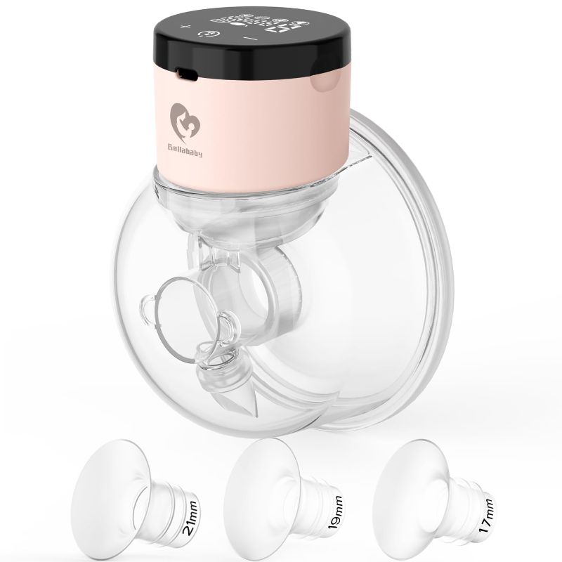 Photo 1 of Bellababy Wearable Breast Pump Hands Free,Low Noise and Pain Free,Touch Screen,4 Modes 9 Levels of Suction,Fewer Parts to Clean.(Flange 24mm,Come with 21mm/19mm/17mm Inserts)
