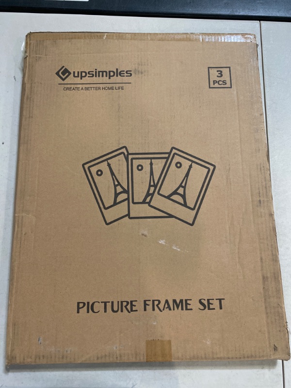 Photo 1 of upsimples 18x24 Frame Black 3 Pack, Poster Frames 18 x 24 for Horizontal or Vertical Wall Mounting, Scratch-Proof Wall Gallery Photo Frame
