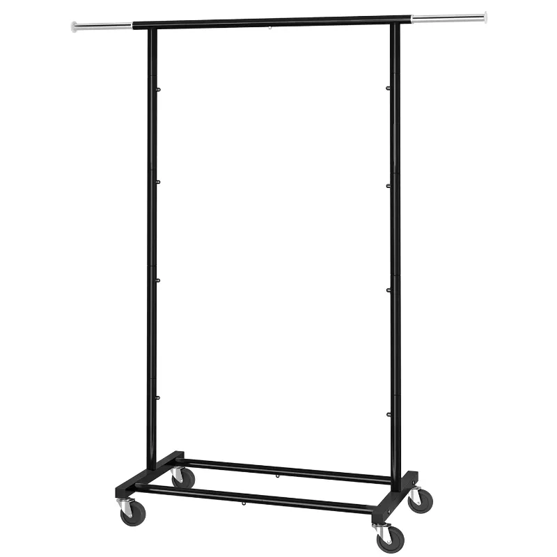 Photo 1 of P6 Rolling Clothes Rack Heavy Duty, Clothing Racks for Hanging Clothes, Freestanding Garment Rack with Wheels, Portable Closet Rack Max Load 380 LBS, 35.5'' W x 14'' D x 74.6'' H, White
