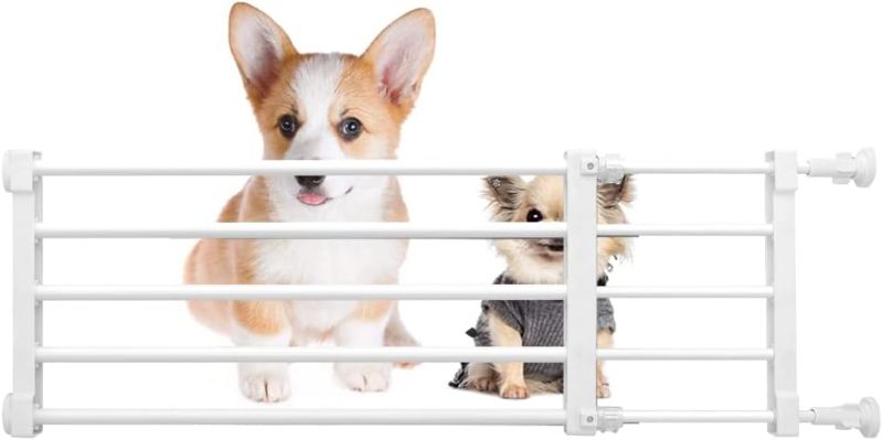 Photo 1 of Short Dog Gate Expandable Dog Gate 22"-39.37" to Step Over,Pressure Mount Small Pet Gate,Low Pet Gate-Adjustable,Puppy Gate Indoor for Doorway, Stairs(S(9.45''H), White)
