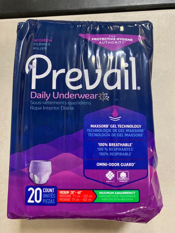 Photo 2 of [m] Prevail Adult Incontinence Underwear for Men & Women, Maximum Absorbency, Medium, 20 Count
