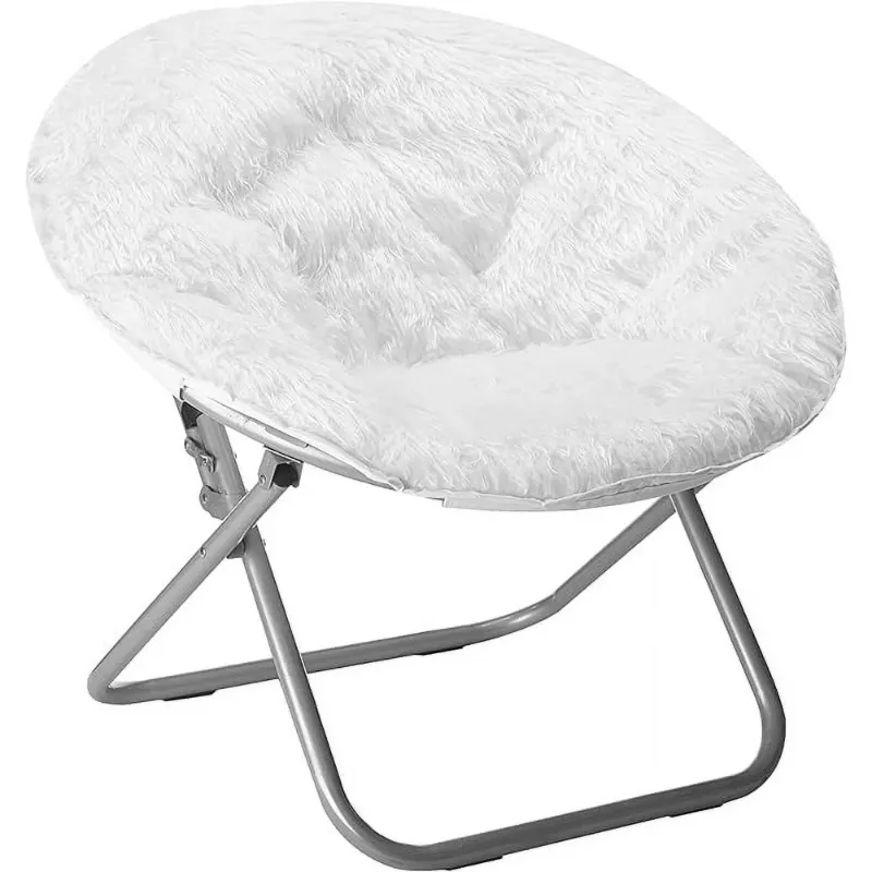 Photo 1 of Urban Shop White Mongolian Saucer Chair- PINK
