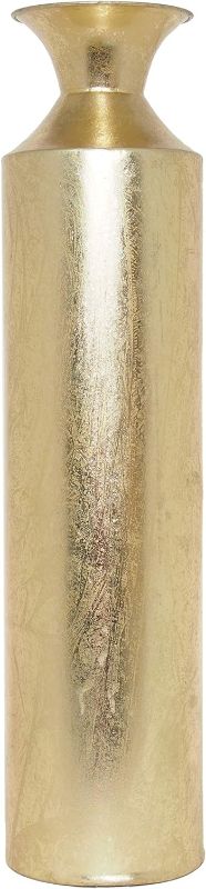 Photo 1 of Hosley Decorative Gold Metal Tall Floor Vase. Ideal Gift for Weddings Party Spa Reiki Meditation Settings O5 (21.75" High)
