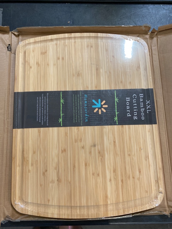 Photo 1 of XXL Cutting Boards for Kitchen, 24 x 18 Extra Large Bamboo Cutting Board with Juice Groove, Over the Sink Cutting Board, Butcher Block Chopping Board, Charcuterie Board, Turkey Carving Board
