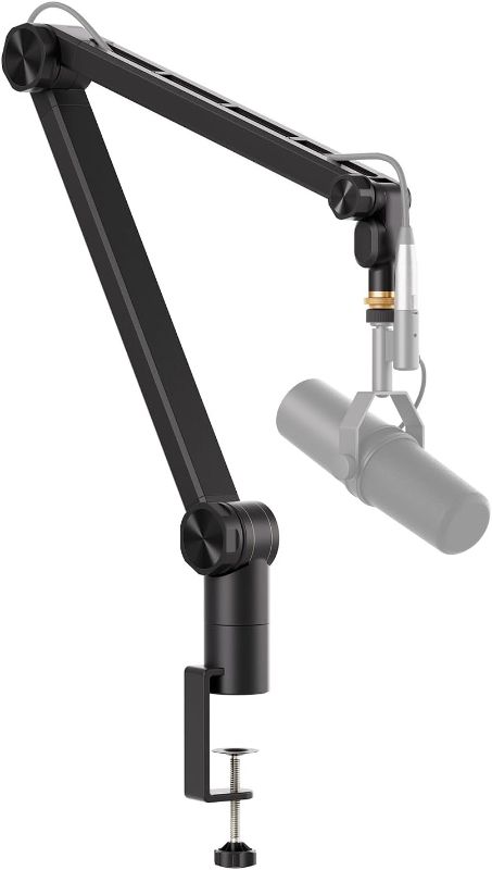 Photo 1 of Donner Boom Arm, Adjustable Mic Stand on Desk with 3/8'' to 5/8'' Screw Adapter, Heavy Duty ALU Mic Stand up to 4.2 lbs, Microphone Arm with Cable Management Design for Gaming, Podcast, Recording
