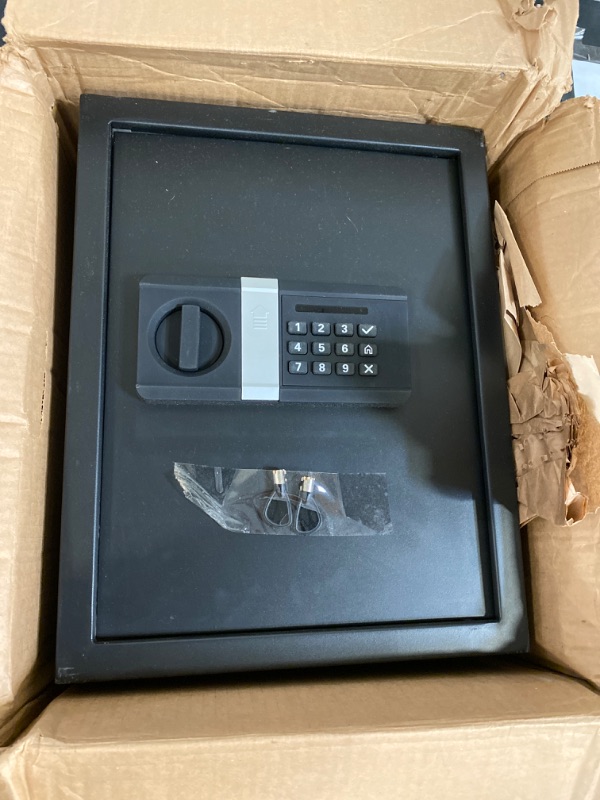 Photo 2 of FORFEND Smart Home Safe | App Control/Alert WiFi Safe Box | Kidnap Alarm, Tamper Detection, False Attempt Alarm | Alexa/Google Home | Predrilled Wall Mount | Money Safe for Cash Jewelry Handgun Safe
