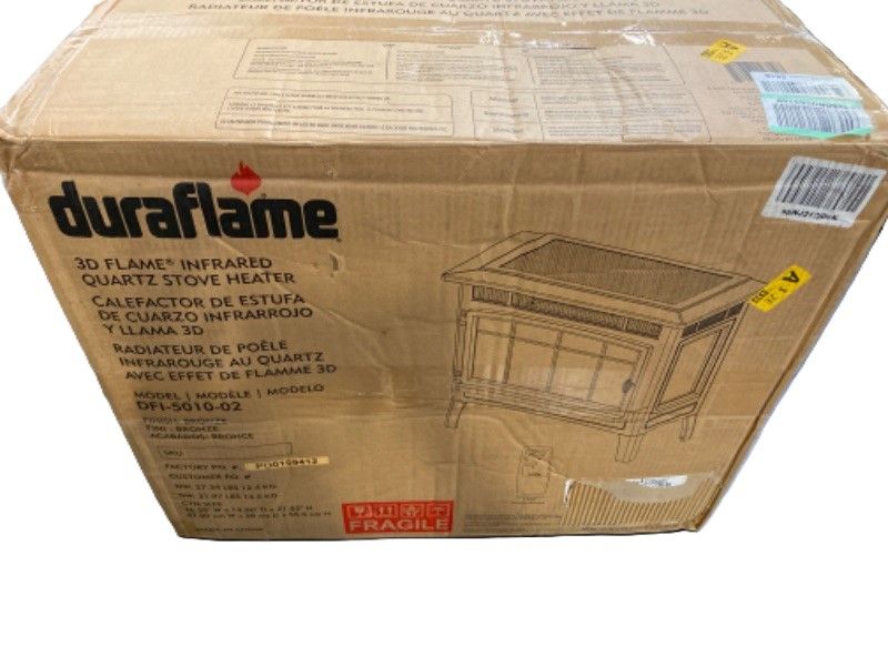 Photo 2 of Duraflame 3D 24" W x 23.4" H x 12.9" D Infrared Electric Fireplace Stove - Bronze, DFI-5010-02
