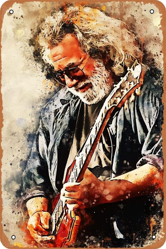 Photo 1 of Seadlyise Jerry Garcia Plaque Poster Metal Retro Vintage Tin Sign Home Bar Pub Wall Decor 8x12 inch Gift
