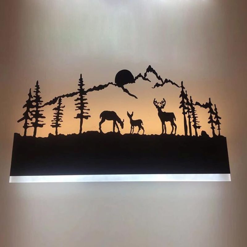 Photo 1 of Wall Sconce LED Wall lamp (Sunset Deer)
