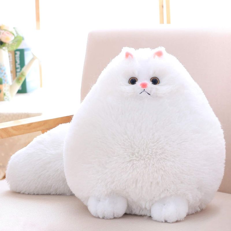 Photo 1 of Winsterch Stuffed Animal Plushie Cat Stuffed Animal,Cute Soft Plush Cat Animals,White Stuffed Cat, Birthday Christmas for Kids,Boys,Girls,Fat Cat Stuffed Toy (White, 10 Inches)
