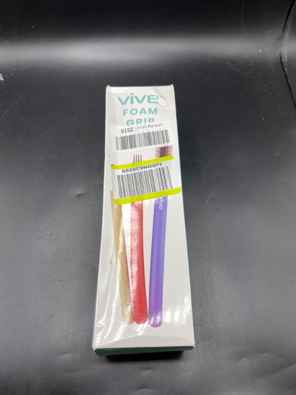 Photo 2 of Vive Foam Tubing (9 Pack) - Utensil Padding Grips - Spoon, Fork Round Hollow Medical Closed Cell Tube - Cut to Length - Provides Wider, Larger Grip Pipe Tool for Dexterity, Disabled, Elderly
