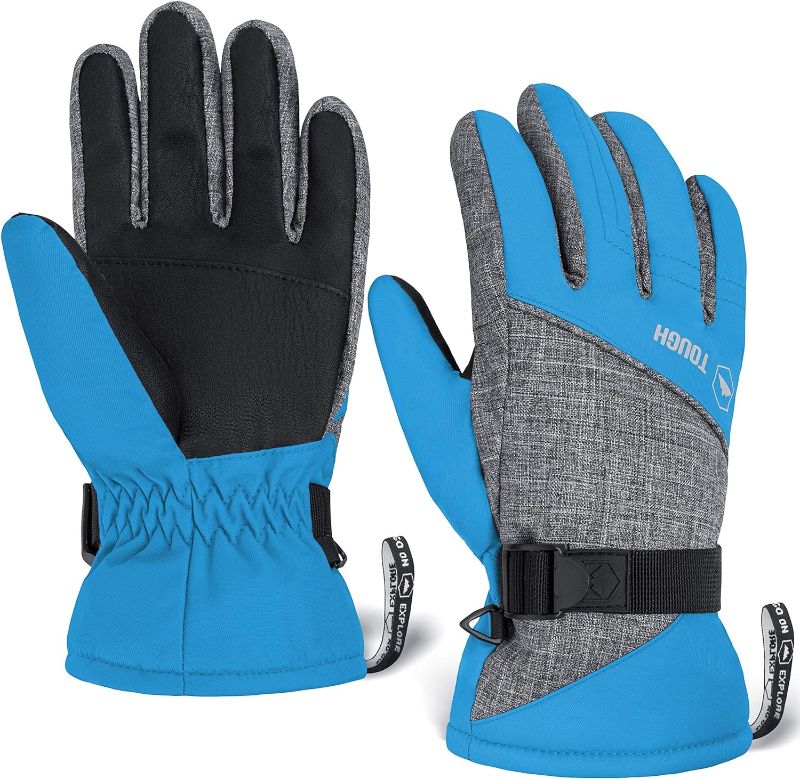 Photo 1 of [m] Tough Outdoors Kids Snow Gloves - Kids Ski Gloves & Youth Winter Gloves - Girls, Boys Snow Gloves - Insulated Waterproof Snow Gloves - Cold Weather Youth Ski Gloves - Skiing Gloves for Kids

