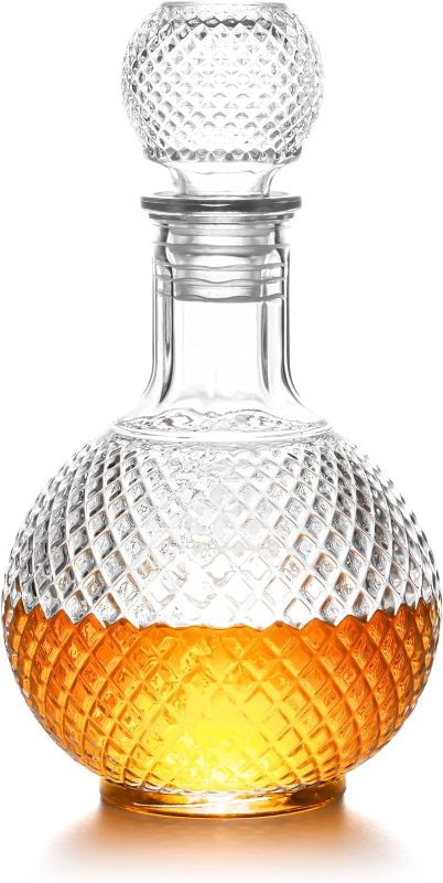 Photo 1 of FURSARCAR Gifts for Men Dad Fathers Day, Whiskey Decanter with Airtight Globe Stopper, Unique Cool Mens Fathers Birthday Gift from Daughter Son, Whiskey Decanter for Alcohol, Wine, Juice| 33.81 oz
