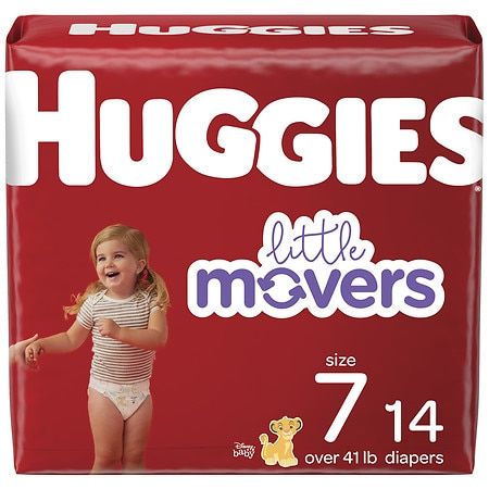 Photo 1 of Huggies Little Movers Baby Diapers, Size 7, 14 Ct 
