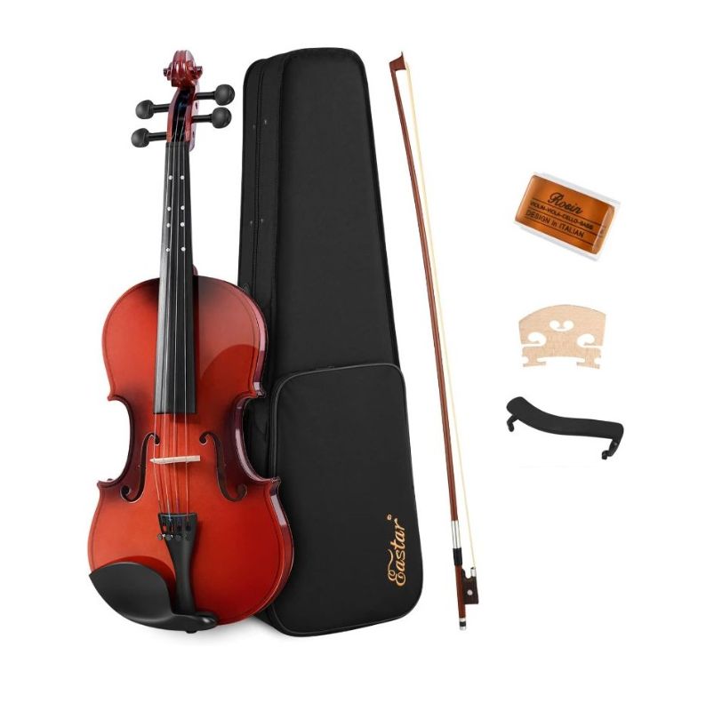 Photo 1 of Eastar Violin 1/2 Size Violin Set for Beginners with Hard Case, Rosin, Shoulder Rest, & Bow With Finger Board