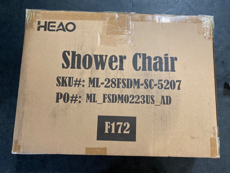 Photo 2 of HEAO 3 in 1 Shower Chair Heavy Duty 400LBS, Bath Stool with Arms and Backrest, Padded Shower Seat with Cut Out Opening for Easy Access to Cleanse Intimate Areas (4 Big Suction Cups & 4 Rubber Tips)
