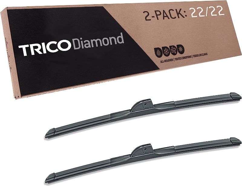 Photo 1 of TRICO Diamond™ (25-2222) 22 Inch & 22 inch pack of 2 High Performance Automotive Replacement Windshield Wiper Blades For My Car Super Premium All Weather Beam Blade for Select Vehicle Models- 2016 dodge ram