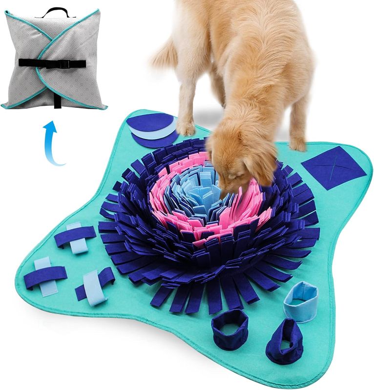 Photo 1 of Snuffle Mat for Dogs, Cats - 25" x 25’’ Dog Snuffle Mat Interactive Feed Game for Boredom, Encourages Natural Foraging Skills and Stress Relief for Small/Medium/Large Dogs
