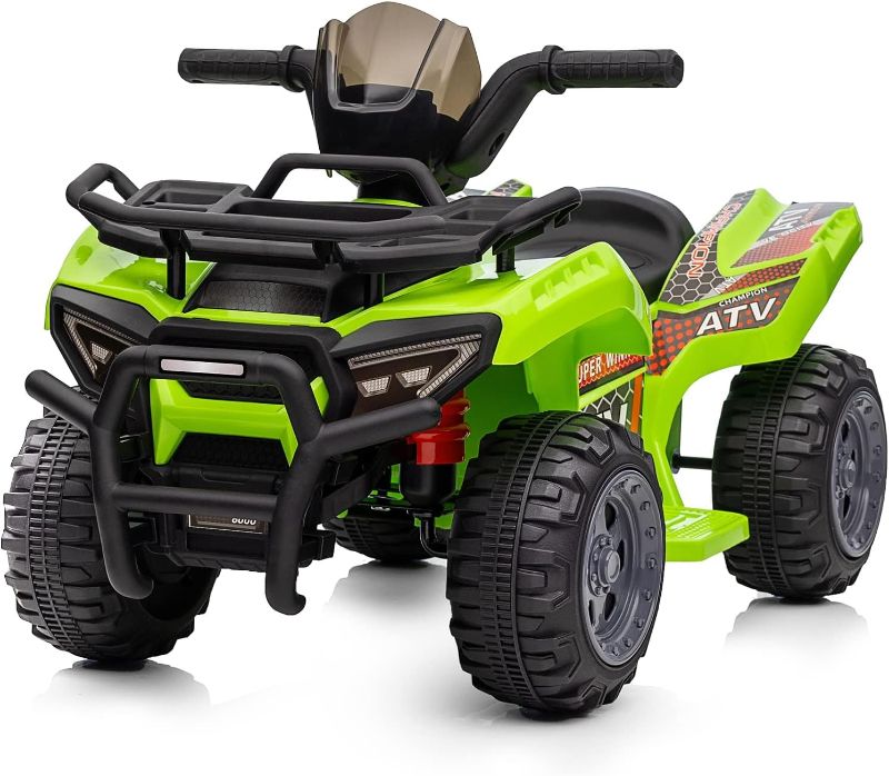 Photo 1 of Kids ATV 4 Wheeler, 6V Ride-On Toy for Toddlers 1-3 Boys & Girls with Music, Forward & Reverse - Green
