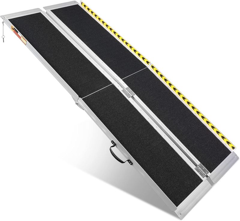 Photo 1 of ORFORD Non Skid Wheelchair Ramp 6FT, Threshold Ramp with an Applied Slip-Resistant Surface, Portable Aluminum Foldable Mobility Scooter Ramp, for Home, Steps, Stairs, Doorways, Curbs
