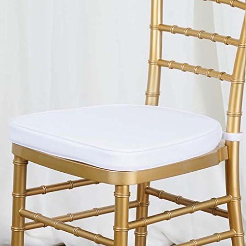 Photo 1 of Tableclothsfactory 10PCS White Chiavari Chair Cushion for Wood Resin Chiavari Chairs Party Event Decoration - 2" Thick
