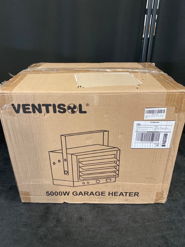 Photo 2 of VENTISOL 5000W Garage Heater 240V Hardwired Fan-Forced Industrial Electric Garage Heater with Dual Knob Controls,Build-in Thermostat for Home, Indoor Building,Workshop, Warehouse-Yellow
