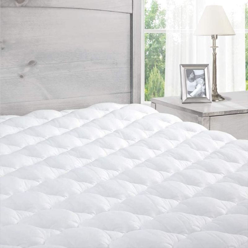 Photo 1 of ExceptionalSheets Pillow Top Mattress Pad - Found in Marriott Hotels with Fitted Skirt and 18" Deep Pockets - Supportive Pillowtop Mattress Pad Cover with Cluster Fiber - Twin Size
