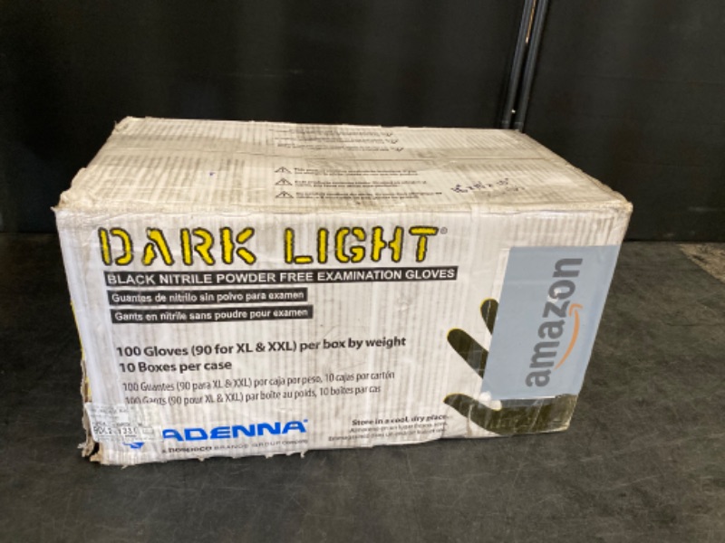 Photo 2 of Adenna Dark Light 9 mil Nitrile Powder Free Exam Gloves (Black), - Box of 100 (DLG676)
