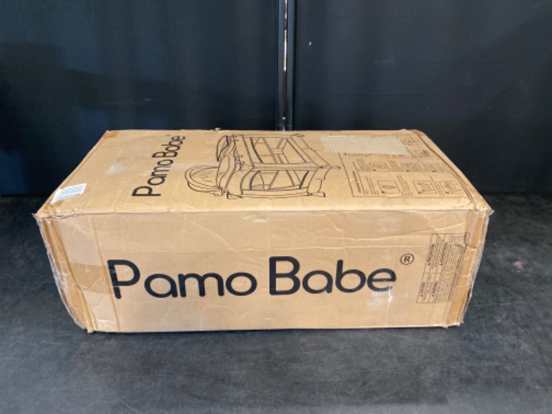 Photo 1 of Pamo Babe Deluxe Nursery Center, Foldable Playard for Baby & Toddler, Bassinet, Mattress, Changing Table for Newborn(Black)
