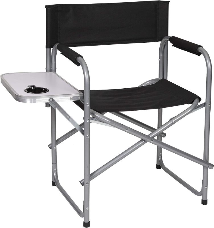 Photo 1 of Stansport Directors Chair with Side Table, One Size, Black
