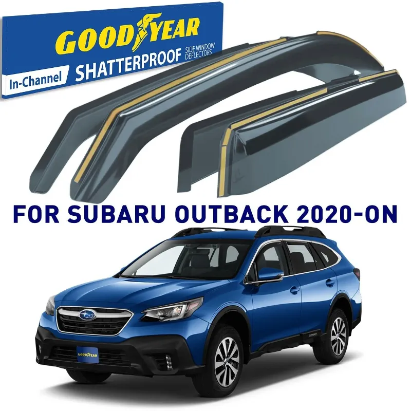 Photo 1 of Goodyear Shatterproof in-Channel Window Deflectors for Subaru Outback 2020-2024, Rain Guards, Window Visors for Cars, Vent Deflector, Car Accessories, 4 pcs - GY007750
