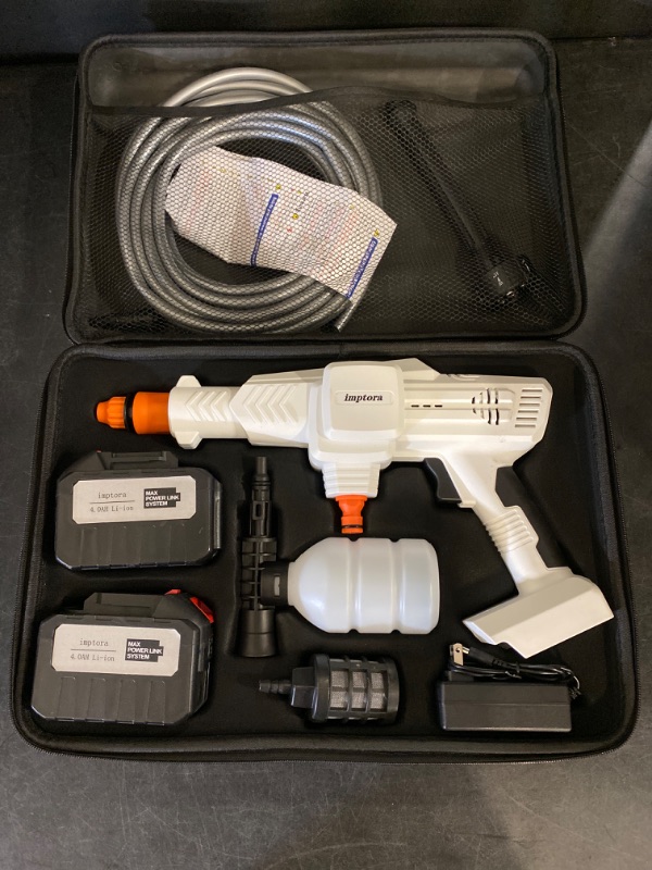 Photo 2 of Cordless Pressure Washer Battery Powerd with Foam Cannon,Power Washer, Portable Pressure Washer Cordless,6-in-1 Nozzle,Outdoor Car Cleaning(Battery and Charger Included)
