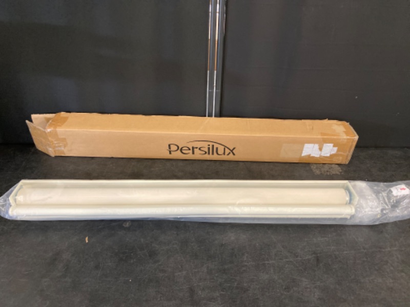 Photo 3 of Persilux Free-Stop Cordless Roller Blinds Light Filtering Roller Shades for Windows (Cream 25" W x 72" H) Natural Woven Fabric Thermal Insulation Roller Window Blinds for Windows, Home, Living Room
