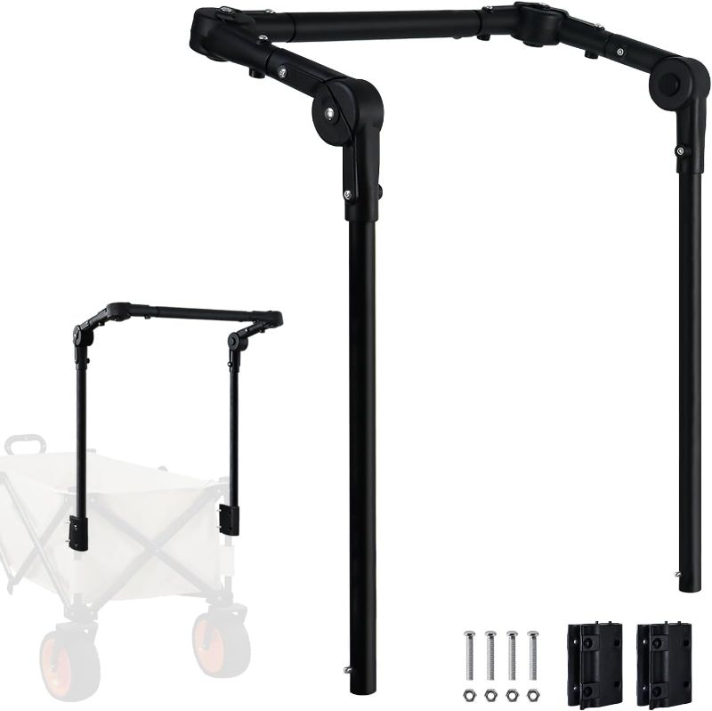 Photo 1 of Folding Wagon Push Handle, Universal Removable Adjustable Width Push-Pull Stroller Handle for Most Sizes Round or Square Metal Frame Wagon Handle Attachment (Wagon not Included)
