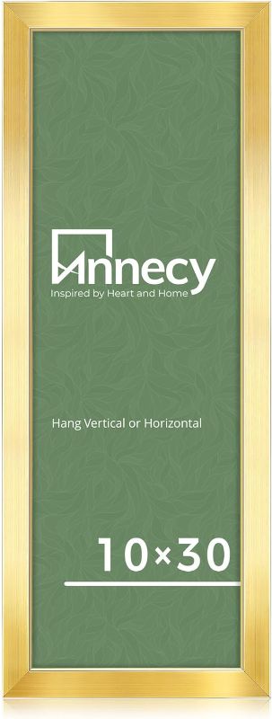 Photo 1 of Annecy 10x30 Picture Frame Gold?1 Pack?, 10x30 Picture Frame for Wall or Desktop Decoration, Classic Gold Minimalist Style Suitable for Decorating Houses, Offices, Hotels