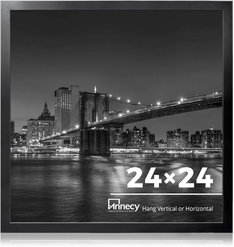 Photo 1 of Annecy 24x24 Picture Frame Black?1 Pack?, 24 x 24 Picture Frame for Wall Decoration, Classic Black Minimalist Style Suitable for Decorating Houses, Offices, Hotels
