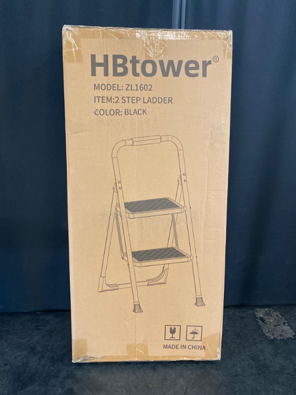 Photo 2 of HBTower 2 Step Ladder, Step Stool for Adults,2 Step Ladder Folding Step Stool,330 lbs Capacity with Wide Anti-Slip Pedal Ergonomic Design
