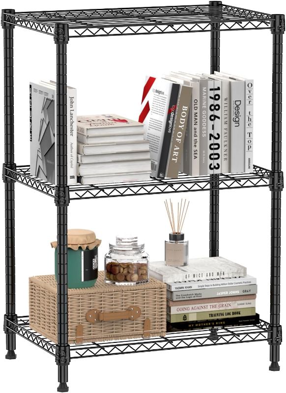 Photo 1 of MZG Steel Storage Shelving 3-Tier Utility Shelving Unit Steel Organizer Wire Rack for Home,Kitchen,Office,Garage, 13.7" D x 23.6" W x 31.4" H

