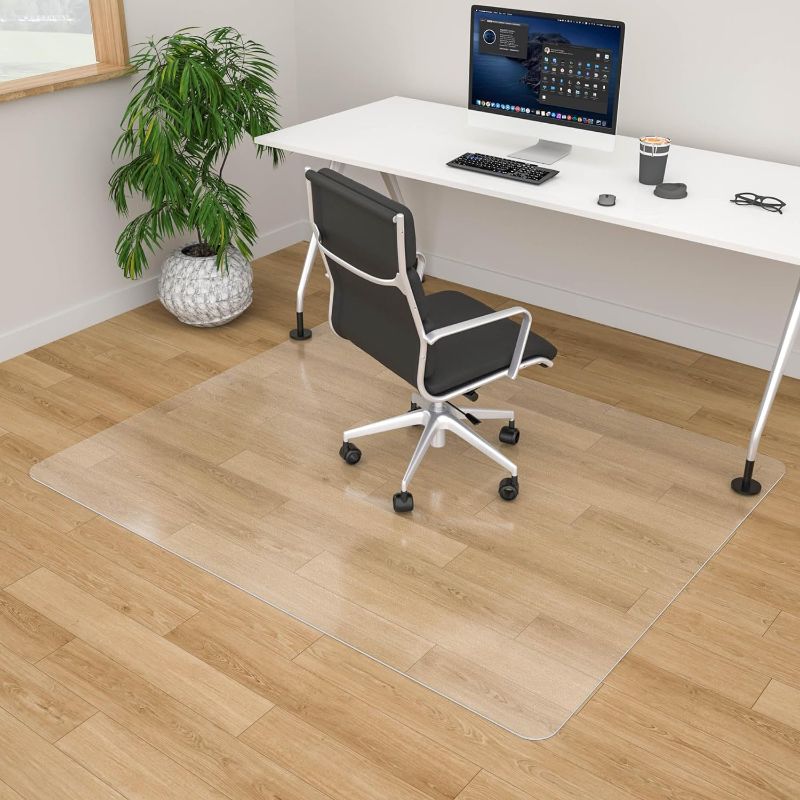Photo 1 of Large Office Chair Mat for Hardwood Floor - 46" x 60" Clear Floor Protector Mat for Office Chair On Hardwood, Easy Glide Desk Chair Mat for Hard Floor, Computer Chair Mat for Home & Office

