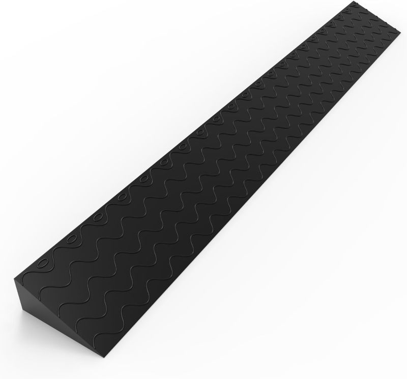 Photo 1 of 2" Rise Threshold Ramps for Doorways, Wheelchair Ramp for Home Steps, Door Threshold Ramp with Anti-Slip Surface (Color: Black, Size: 39x4.72x2in)
