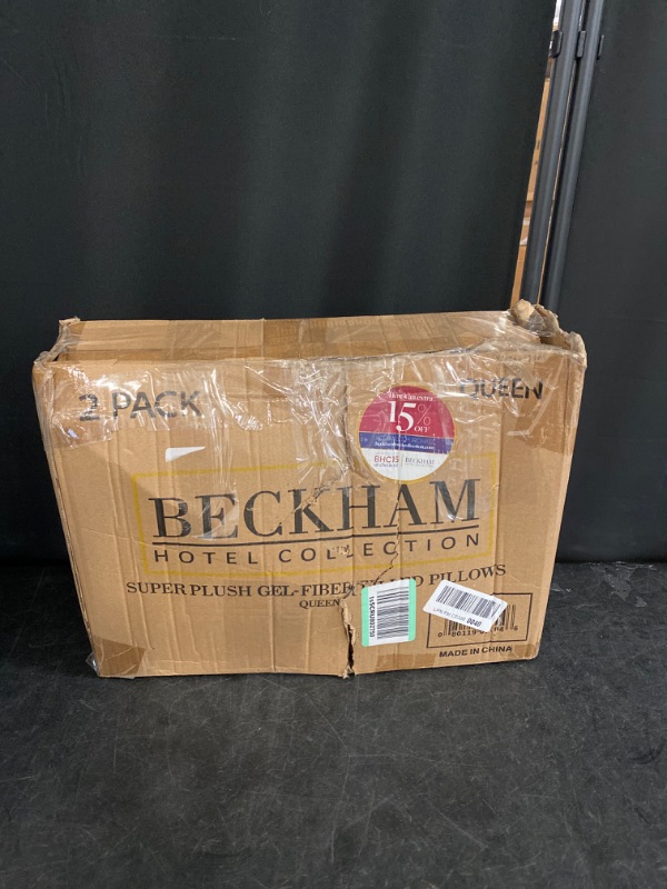 Photo 3 of Beckham Hotel Collection Bed Pillows Standard / Queen Size Set of 2 - Down Alternative Bedding Gel Cooling Pillow for Back, Stomach or Side Sleepers- missing one
