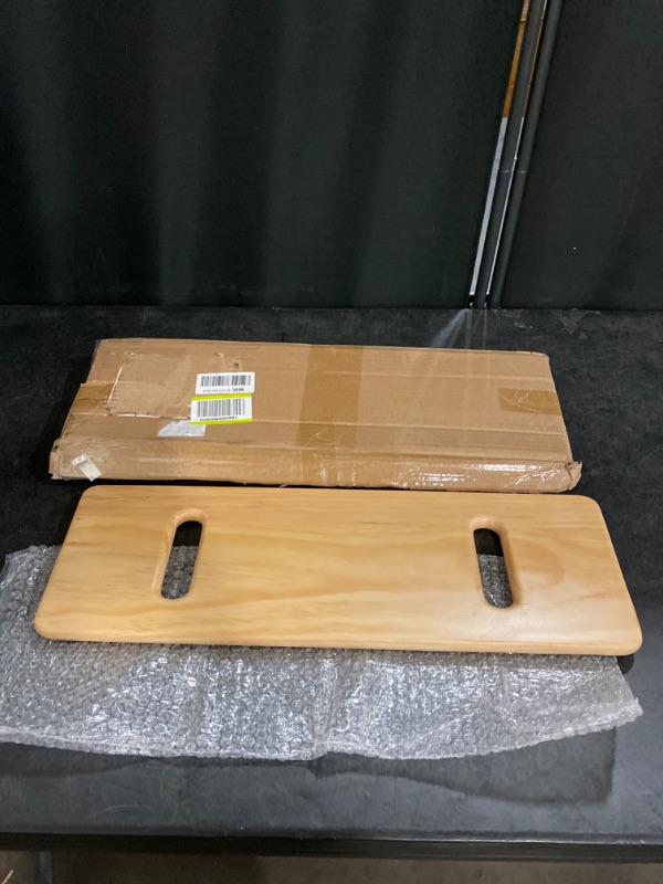 Photo 2 of Slide Transfer Board with Handles,FSA Eligible,Made of Heavy-Duty Wood,Mobility Aid for Senior and Handicap,Load Capacity Up to 500 lbs,24×8×0.75" (24 * 8 * 0.75)
